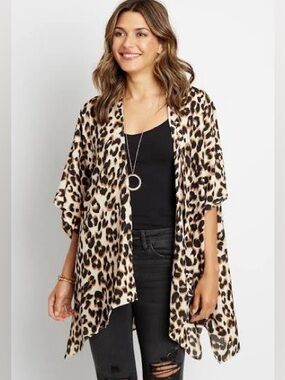 Love, Finn Open Printed Kimono Robe